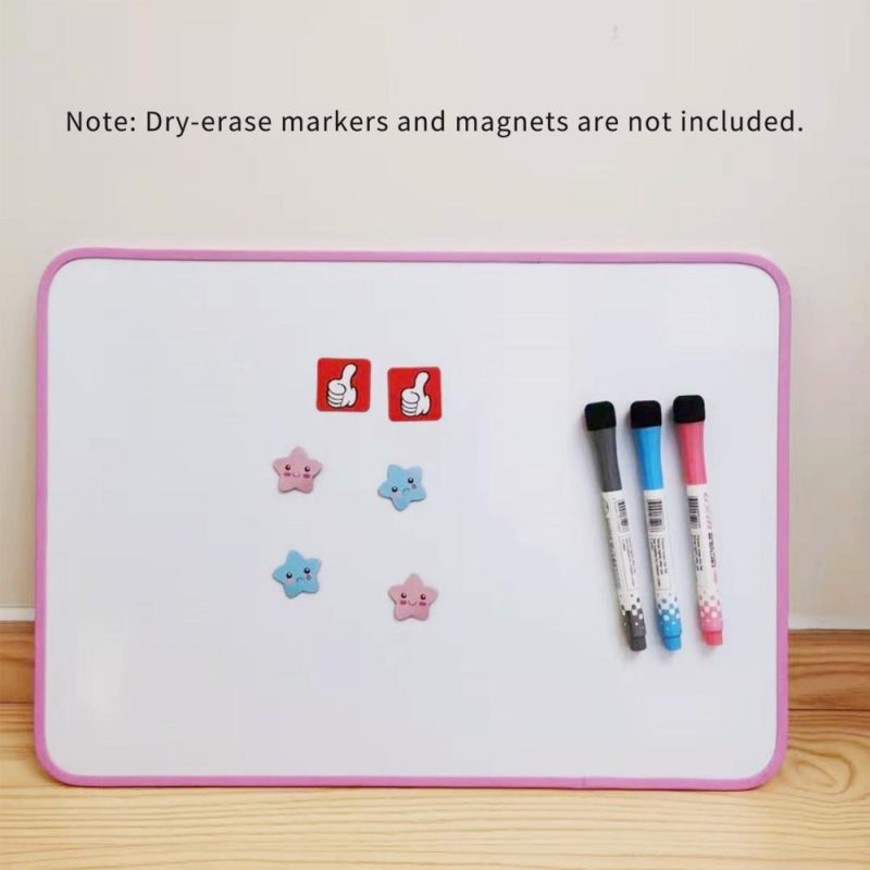 Portable Magnetic Dry Erase Board Double-Sided White Board Handwriting Whiteboard Easy to Clean for Children Adults Drawing Writing Planning Memo Board Office School Home Supplies  |   Others Others Black/Pink/Yellow/Blue