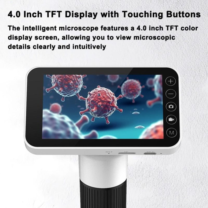 Portable Professional 1000X Magnification Optical Microscope 4.0-inch TFT Color Screen Versatile Science Experiment Kit  for Elementary and Middle School Students  |   Microscopes & Endoscope Measurement & Analysis Instruments Microscopes & Endoscope