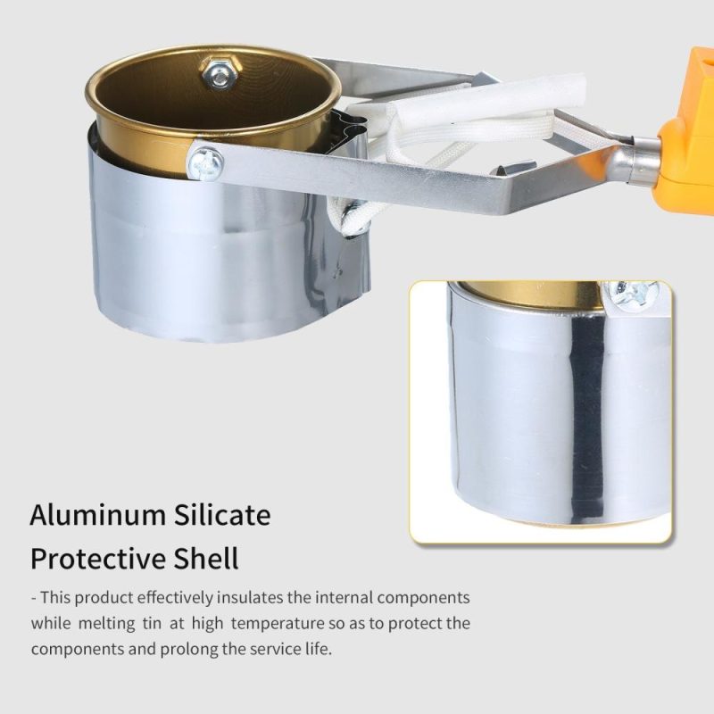 Portable Titanium Alloy Tin Furnace Temperature Adjustable Tin Soldering Pot High Power Tin Melting Furnace Small Tin Dipping Furnace for Household and Electricians SWDT98-C 380W  |   Cutting Tools Cutting Tools Cutting Tools