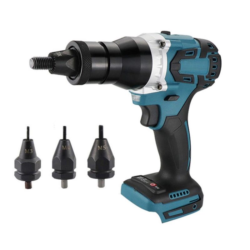 Powerful Brushless Electric Rivet Nut Machine Kit Automatic Electric Riveter Set Riveting Tool with Riveter Heads  |   Electrical Equipment & Supplies Electrical Equipment & Supplies Blue&Black