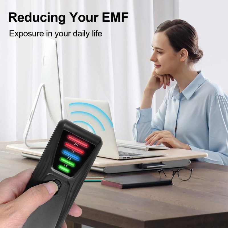 Practical Electromagnetic Radiation Detector Handheld EMF Tester EMF Meter Portable 5 LED Gauss Meter Magnetic-Field Test Meter for Home Vacuum Cleaner Hair Dryer  |   Other Instruments Measurement & Analysis Instruments Black/Blue/Cyan/Red