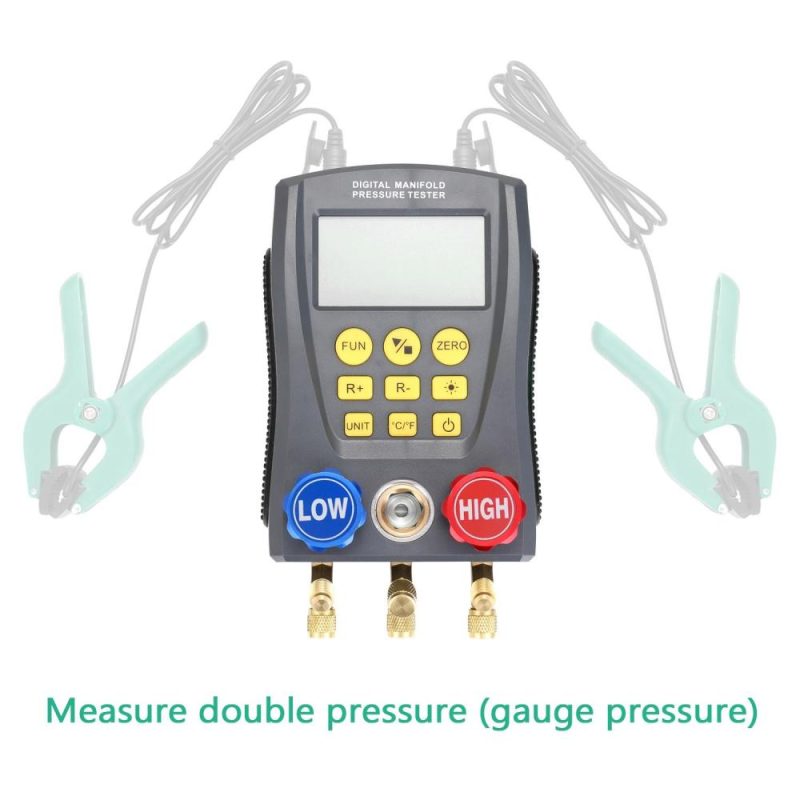 Pressure Gauge Refrigeration Digital Vacuum Pressure Manifold Tester Meter HVAC Temperature Tester Digital Manifold Gauge Meter HVAC Vacuum Pressure  |   Electrical Measuring Tools Electrical Measuring Tools Electrical Measuring Tools