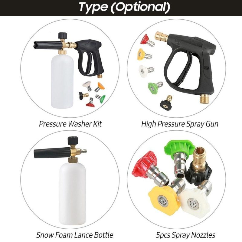 Pressure Washer Kit High Pressure Cleaning Gun Portable Handheld Car Washer Foam Gun Car Wash Spray Jet Bottle Household Washing Sprayer with 5 Spray Nozzles  |   Electrical Equipment & Supplies Electrical Equipment & Supplies Electrical Equipment & Supplies