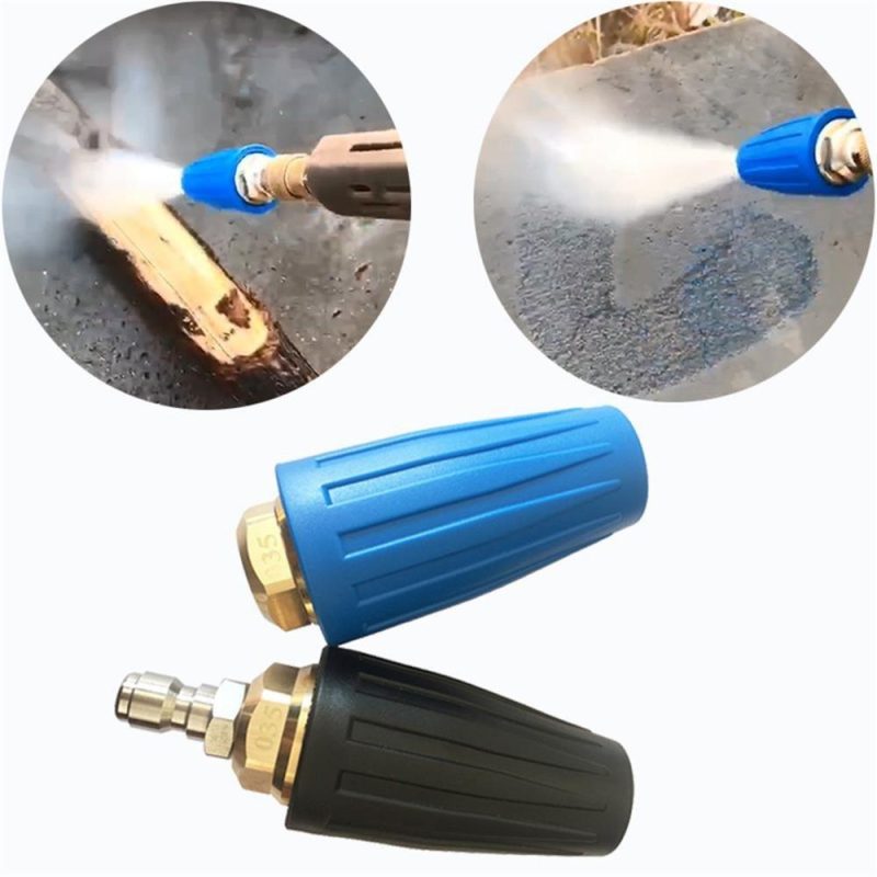 Pressure Washer Tips Turbo Nozzle 4000psi Max Rotating Pressure Washer Nozzle with 1/4” Quick Connect for Remove Ads Bark Rust  |   Others Hardware & Gadgets Black/Blue