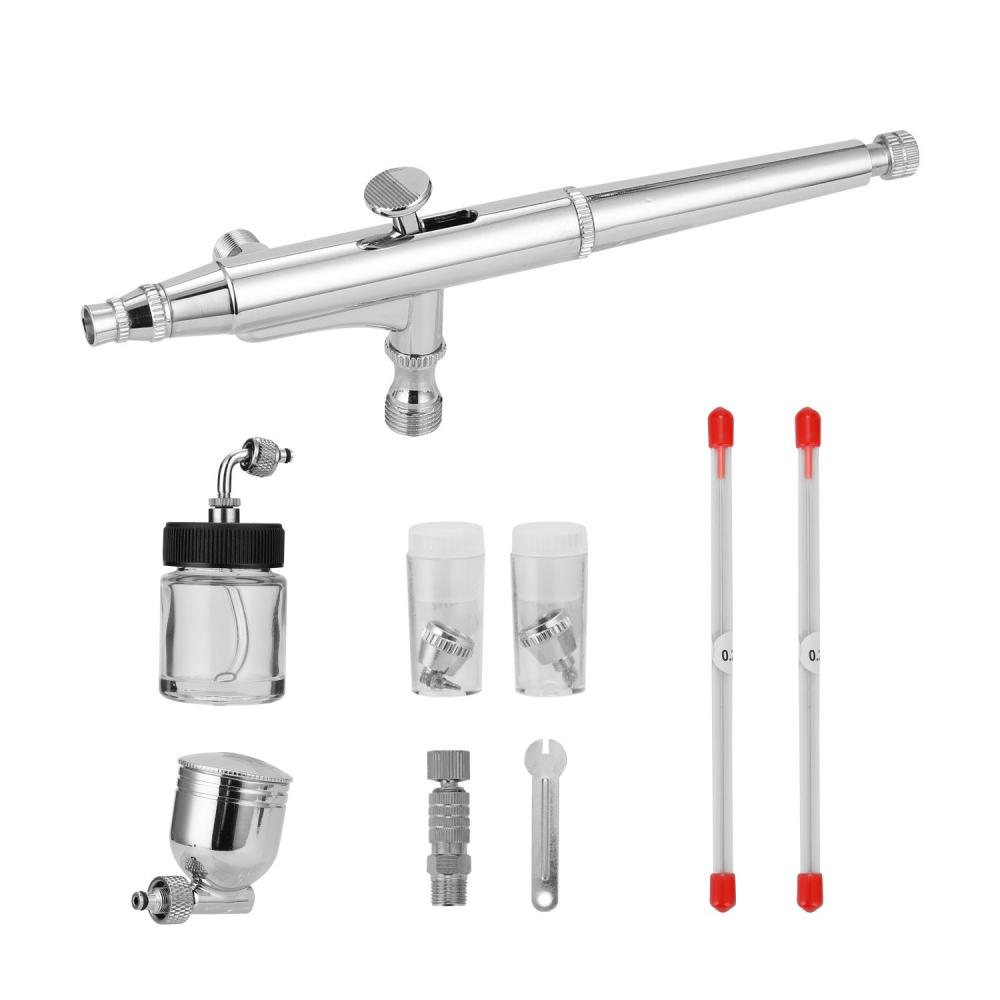 Professional Airbrush Set for Model Making Art Painting with G1/8 Adapter Wrentch 2 Fluid Cups 2Needles 2 Nozzles  |   Electrical Equipment & Supplies Electrical Equipment & Supplies Electrical Equipment & Supplies