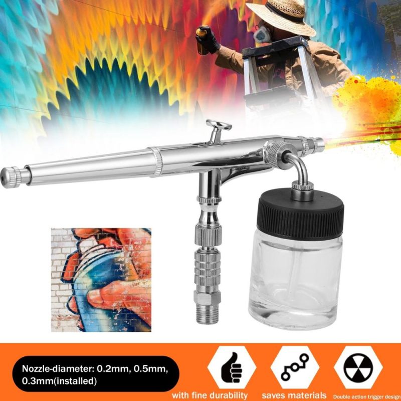 Professional Airbrush Set for Model Making Art Painting with G1/8 Adapter Wrentch 2 Fluid Cups 2Needles 2 Nozzles  |   Electrical Equipment & Supplies Electrical Equipment & Supplies Electrical Equipment & Supplies