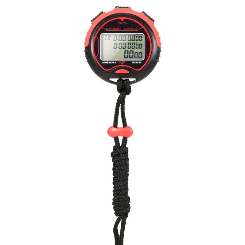 Professional Digital Stopwatch Timer Waterproof Digital Handheld LCD Timer Chronograph Sports Counter with Strap for Swimming Running   Football Training  |   Others Others Others