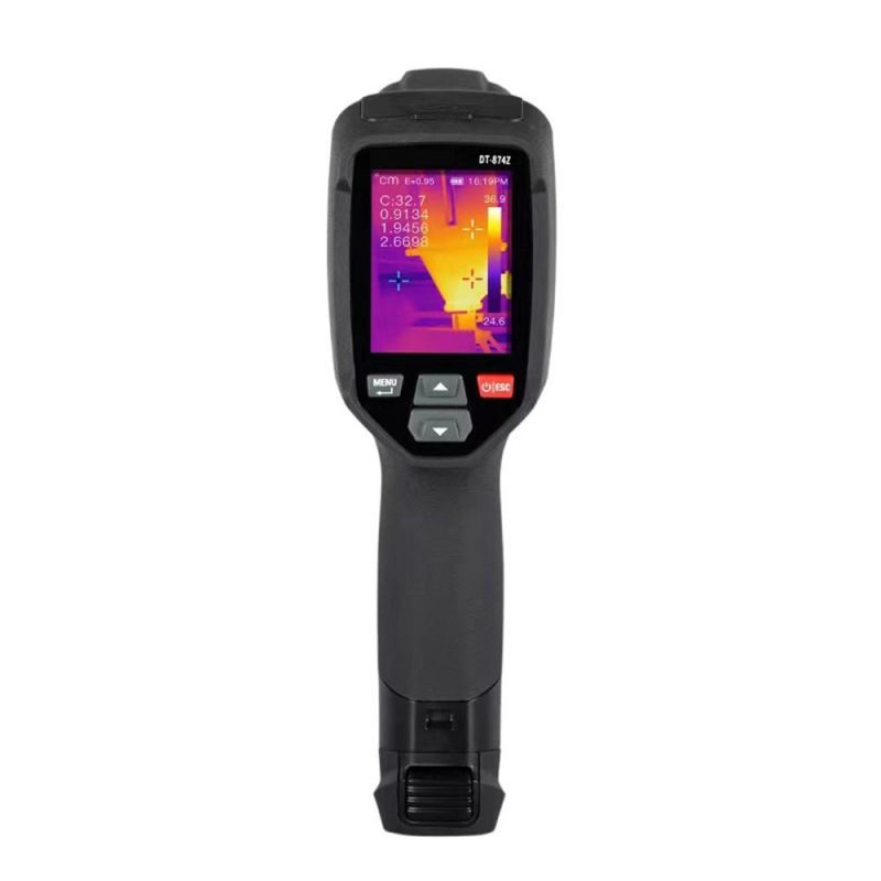 Professional Handheld IR Thermal Imager 120×90 Infrared Thermal Imaging Camera Free Focus 2.4-inch LCD Rechargeable -4℉~752℉ Temperature Auto Tracking Tester with 8GB Memory Card, 8 Palettes, Temperature Alarm  |   Infrared Thermometer Infrared Thermometer Black