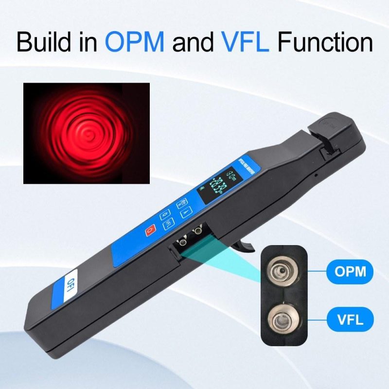 Professional LCD Display Fiber Optical Identifier 4-in-1 Clamp 10mw Visual Fault Locator for 3.0/2.0/0.9/0.25mm Fiber Line  |   Other Instruments Measurement & Analysis Instruments Blue