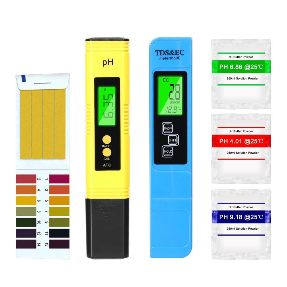 Professional PH Tester TDS/EC Test Pen Multifunctional Water PH Test Tool Set Handheld Water Detect Device Kit (Without Soil Detector)  |   Soil analysis equipment Soil analysis equipment