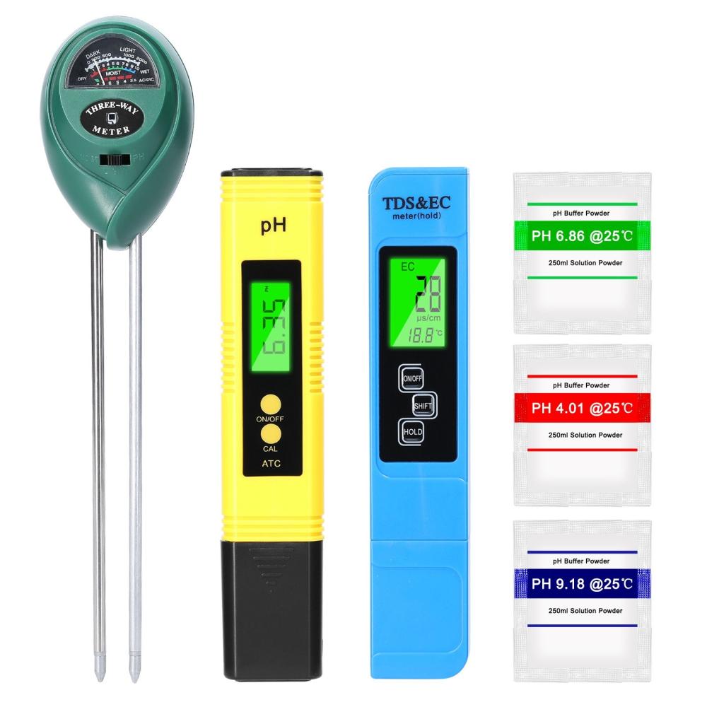 Professional Soil Detector PH Tester Soil Moisture/PH/Sunlight Intensity Test  |   Soil analysis equipment Measurement & Analysis Instruments Multicolor