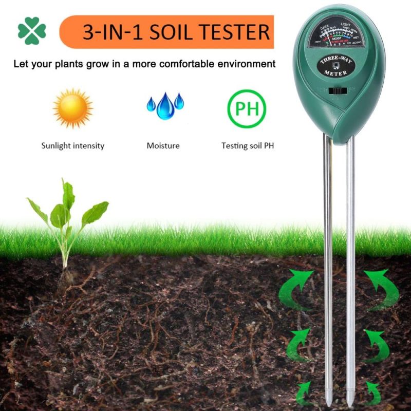 Professional Soil Detector PH Tester Soil Moisture/PH/Sunlight Intensity Test  |   Soil analysis equipment Measurement & Analysis Instruments Multicolor