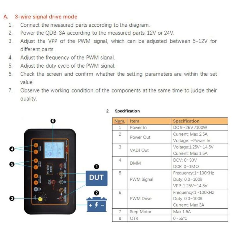 QDB-3A Drive Automobile Ignition Coil Tester Injector Solenoid Valves Idling Stepper Motor Instrument Car Fault Detector  |   Other Instruments Measurement & Analysis Instruments Black