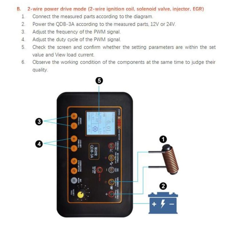 QDB-3A Drive Automobile Ignition Coil Tester Injector Solenoid Valves Idling Stepper Motor Instrument Car Fault Detector  |   Other Instruments Measurement & Analysis Instruments Black