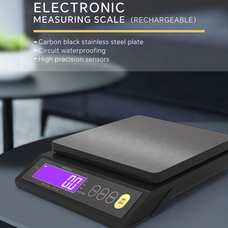 Rechargeable Baking Electric Scale IP67 Waterproof High Accurate Kitchen Scale with Counting Tare Zeroing Auto Power Off Unit Conversion Function  |   Digital Scales Digital Scales Digital Scales