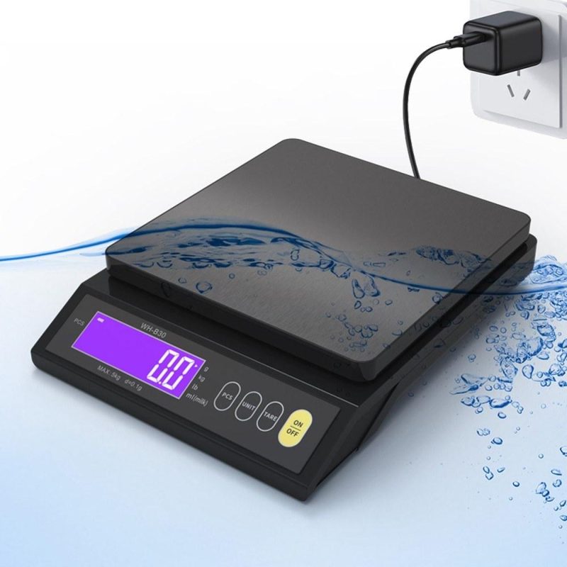 Rechargeable Baking Electric Scale IP67 Waterproof High Accurate Kitchen Scale with Counting Tare Zeroing Auto Power Off Unit Conversion Function  |   Digital Scales Digital Scales Digital Scales