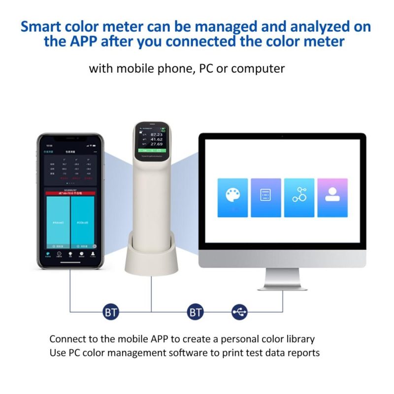 Rechargeable Colorimeter Handheld Chromometer Spectrophotometer Auto Calibration Color Difference Tester 6mm & 11mm Test Aperture IPS Touchscreen  |   Optical Instruments Measurement & Analysis Instruments Optical Instruments