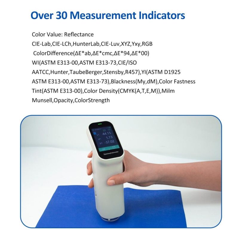 Rechargeable Colorimeter Handheld Chromometer Spectrophotometer Auto Calibration Color Difference Tester 6mm & 11mm Test Aperture IPS Touchscreen  |   Optical Instruments Measurement & Analysis Instruments Optical Instruments