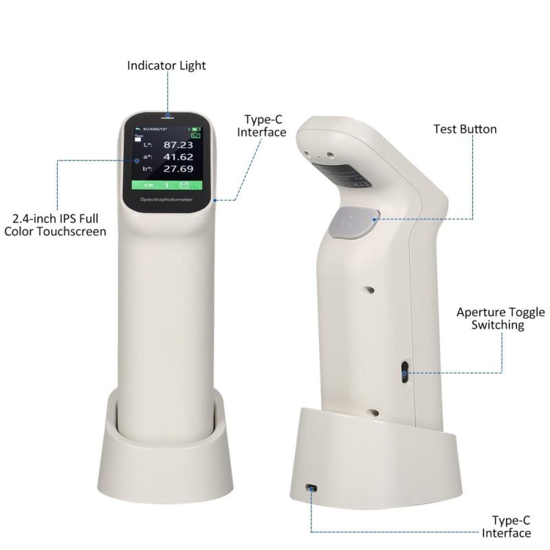 Rechargeable Colorimeter Handheld Chromometer Spectrophotometer Auto Calibration Color Difference Tester 6mm & 11mm Test Aperture IPS Touchscreen  |   Optical Instruments Measurement & Analysis Instruments Optical Instruments