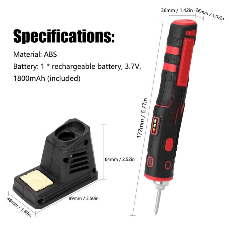 Rechargeable Wireless Rechargeable Soldering Iron with Bright LED Light  |   Electrical Equipment & Supplies Electrical Equipment & Supplies Electrical Equipment & Supplies