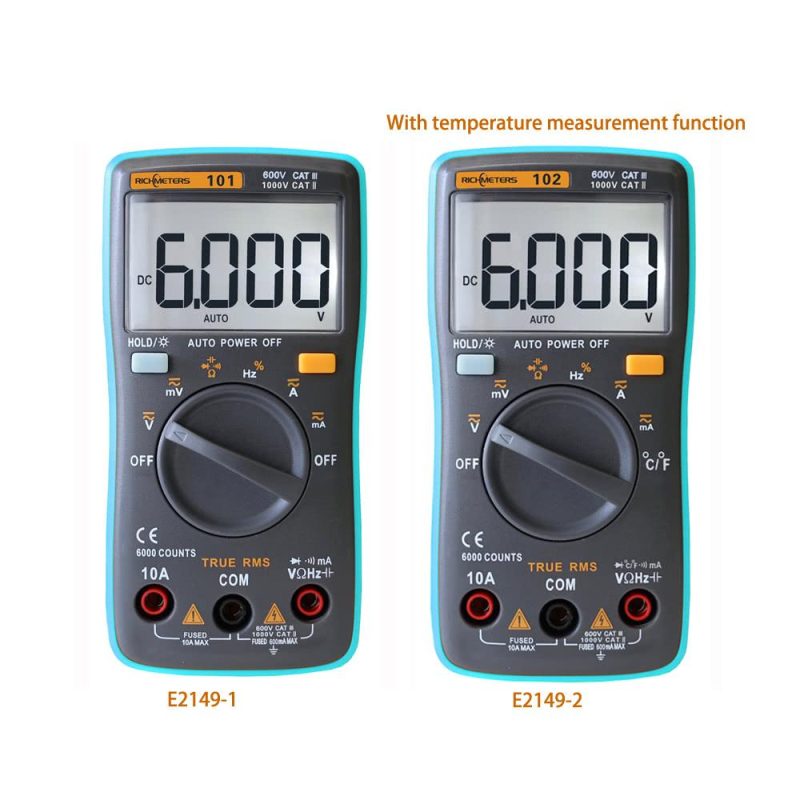 RICHMETERS RM101 True RMS Multifunctional LCD Digital Multimeter  |   Digital Multimeters & Oscilloscopes Digital Multimeters & Oscilloscopes Digital Multimeters & Oscilloscopes