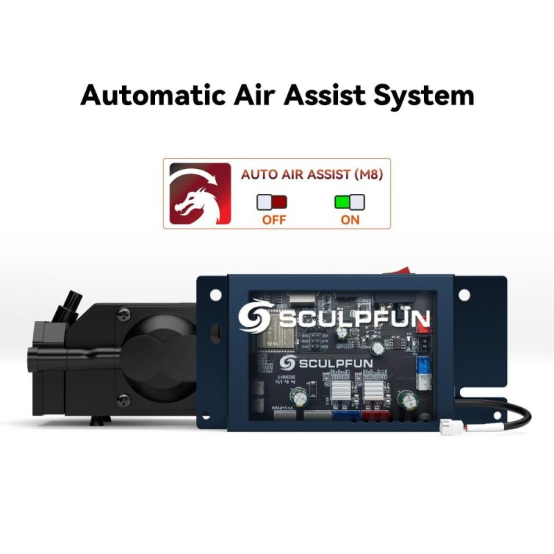 SCULPFUN Automatic Air Assist Kit with 30L/Min Automatic Air Pump  |   Laser Equipment Laser Equipment Laser Equipment