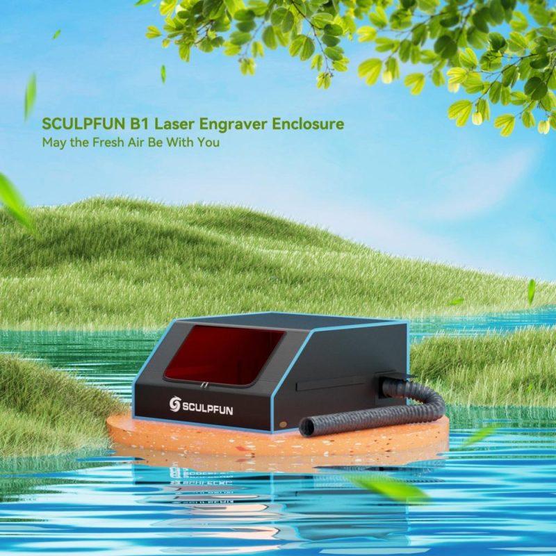 SCULPFUN B1 Laser Engraver Protective Cover with Powerful Suction Fan 680x765x380mm Large Size  |   Laser Equipment Laser Equipment Laser Equipment