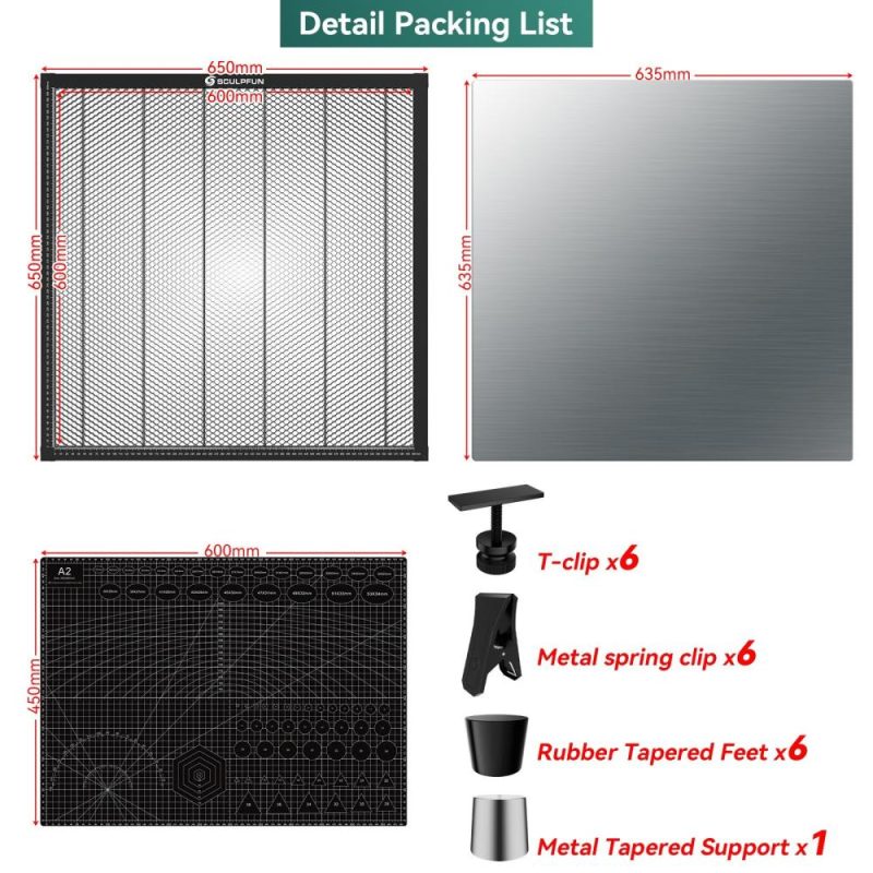 SCULPFUN H3 600x600mm Laser Cutting Honeycomb Panel Workbench  |   Laser Equipment Laser Equipment Laser Equipment