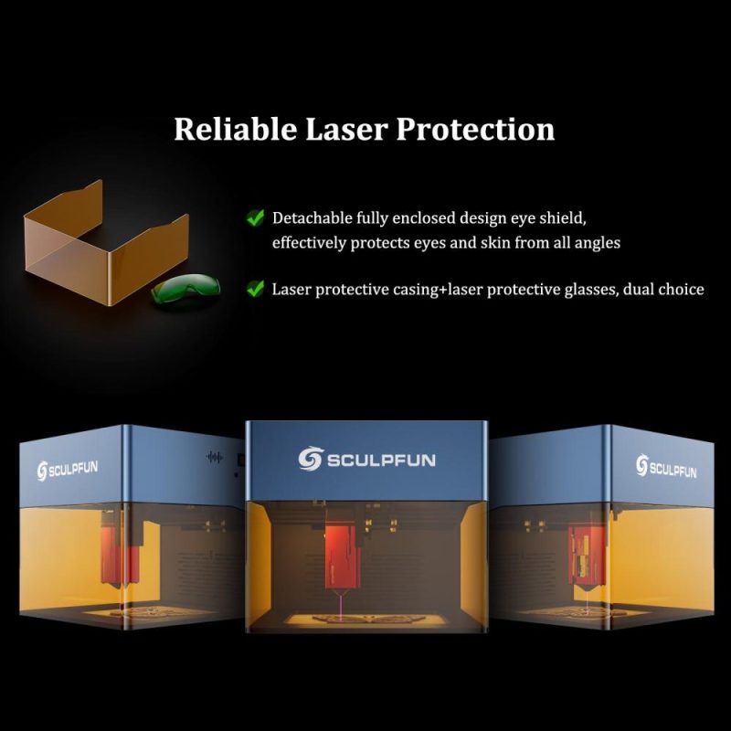 Sculpfun iCube Pro 5W Laser Engraver with Smoke Filter Temperature Alarm  |   Laser Equipment Laser Equipment Laser Equipment