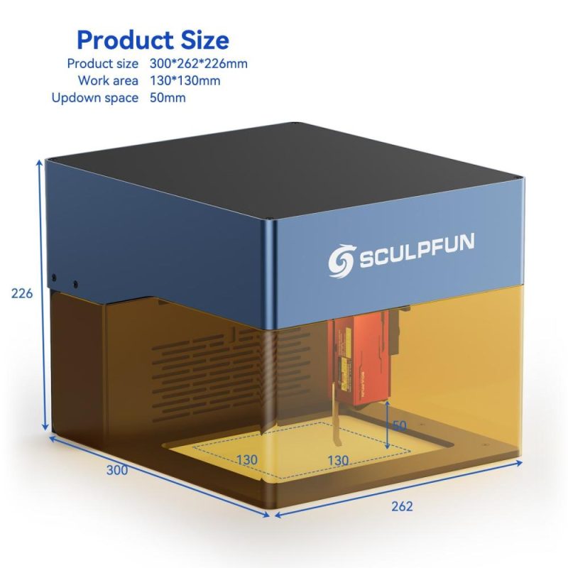 Sculpfun iCube Pro 5W Laser Engraver with Smoke Filter Temperature Alarm  |   Laser Equipment Laser Equipment Laser Equipment