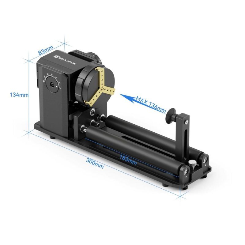 SCULPFUN RA Pro Max 4in1 Rotary Chuck for Laser Engraver Y-axis Multi Function Rotary Roller  |   Laser Equipment Laser Equipment Laser Equipment