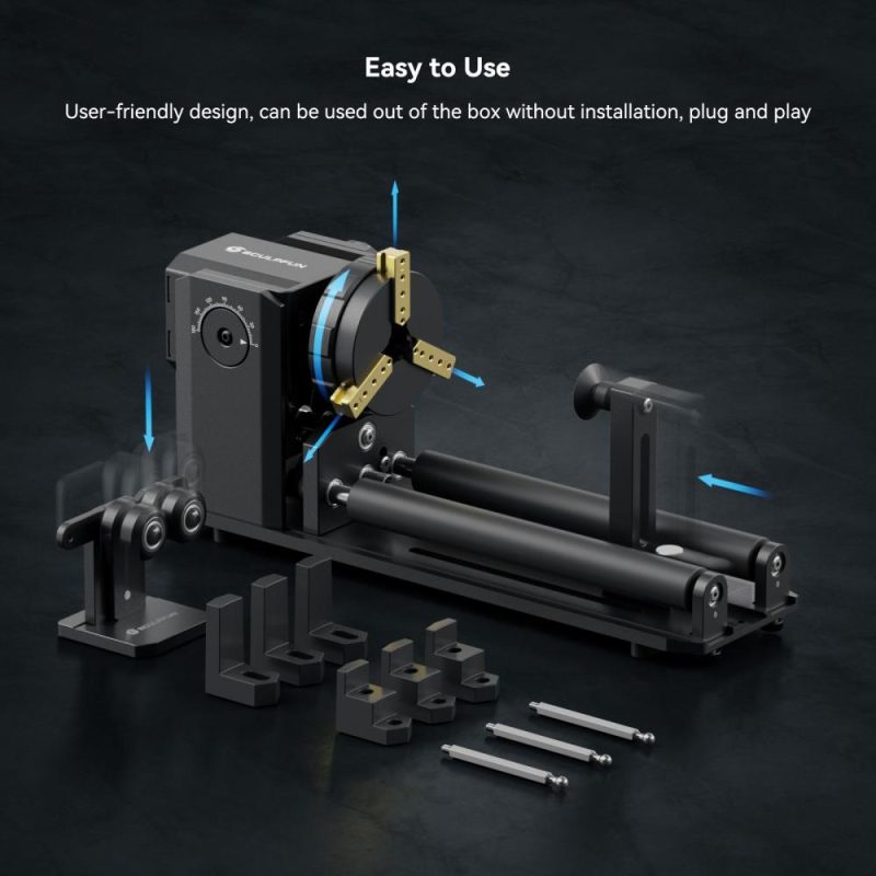 SCULPFUN RA Pro Max 4in1 Rotary Chuck for Laser Engraver Y-axis Multi Function Rotary Roller  |   Laser Equipment Laser Equipment Laser Equipment