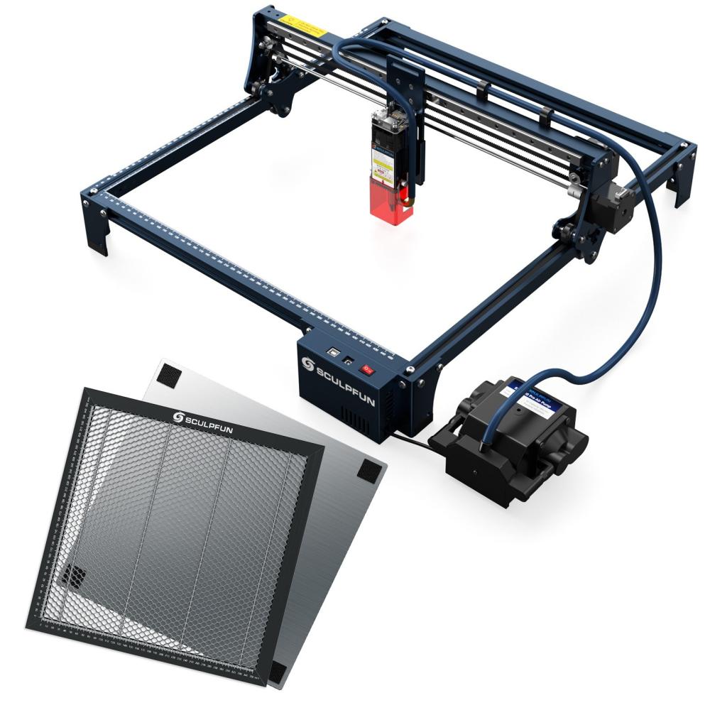 SCULPFUN S30 5W Laser Engraver with Automatic Air-assist System and 400x400mm Honeycomb Board  |   Laser Equipment Laser Equipment Laser Equipment