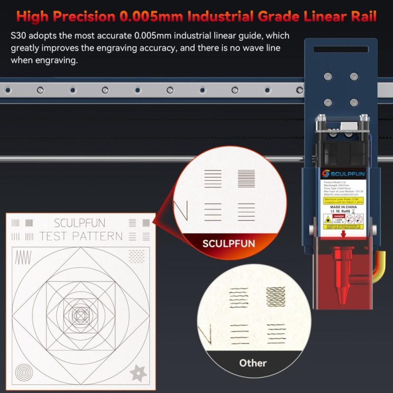 SCULPFUN S30 5W Laser Engraver with Automatic Air-assist System and 400x400mm Honeycomb Board  |   Laser Equipment Laser Equipment Laser Equipment