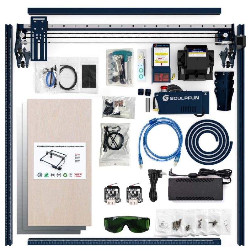 SCULPFUN S30 Ultra 22W Laser Engraver with CAM500 Camera and 400x400mm Honeycomb Working Table and Automatic Air Assist  |   Laser Equipment Laser Equipment Laser Equipment