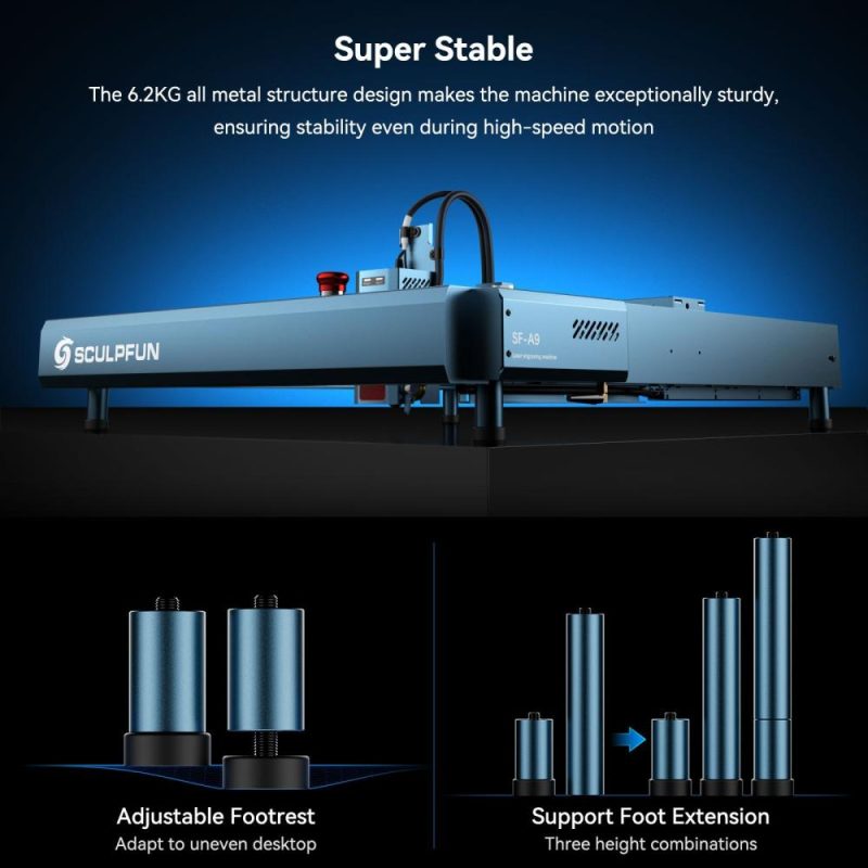 SCULPFUN SF-A9 20W Laser Engraving Machine with Automatic Air Assist  |   Laser Equipment Laser Equipment Laser Equipment