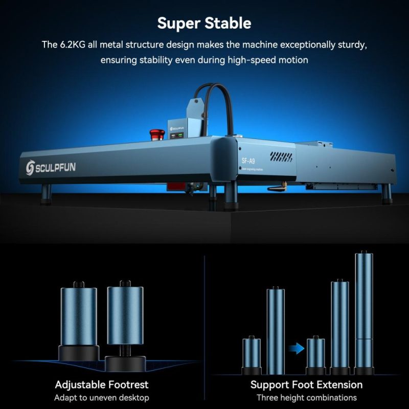 Sculpfun SF-A9 40W Laser Engraver with Automatic Air Assist 36000mm/min High Speed  |   Laser Equipment Laser Equipment Laser Equipment