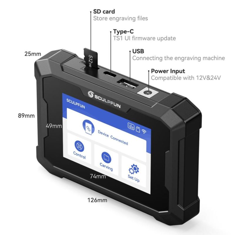 SCULPFUN TS1 Laser Engraver Touchscreen 3.5inch Control Terminal  |   Laser Equipment Laser Equipment Laser Equipment