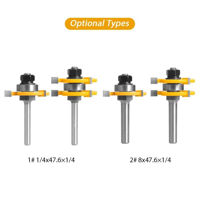 Set of 2PCS Shank Milling Cutter Router Bits Set T-slot Wood Cutters for Woodworking Carpener Portable  |   Others Hardware & Gadgets Others