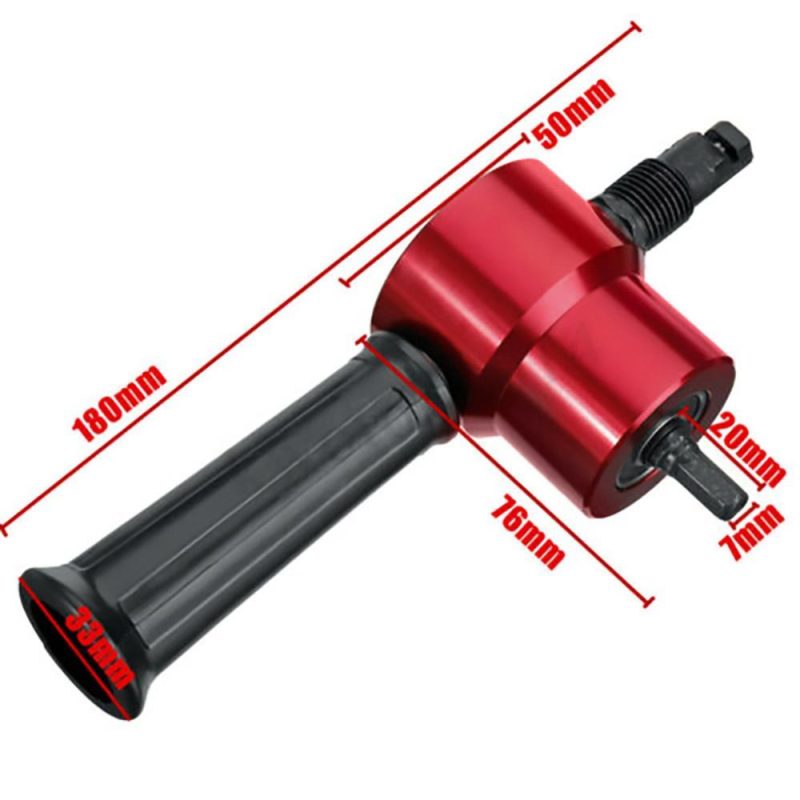 Sheet Metal Nibbler Cutter Double-headed Sheet Cutter Nibbler Drill Attachment for Straight Curve and Circle Cutting  |   Power Tool Parts Power & Electrical Tools Power Tool Parts