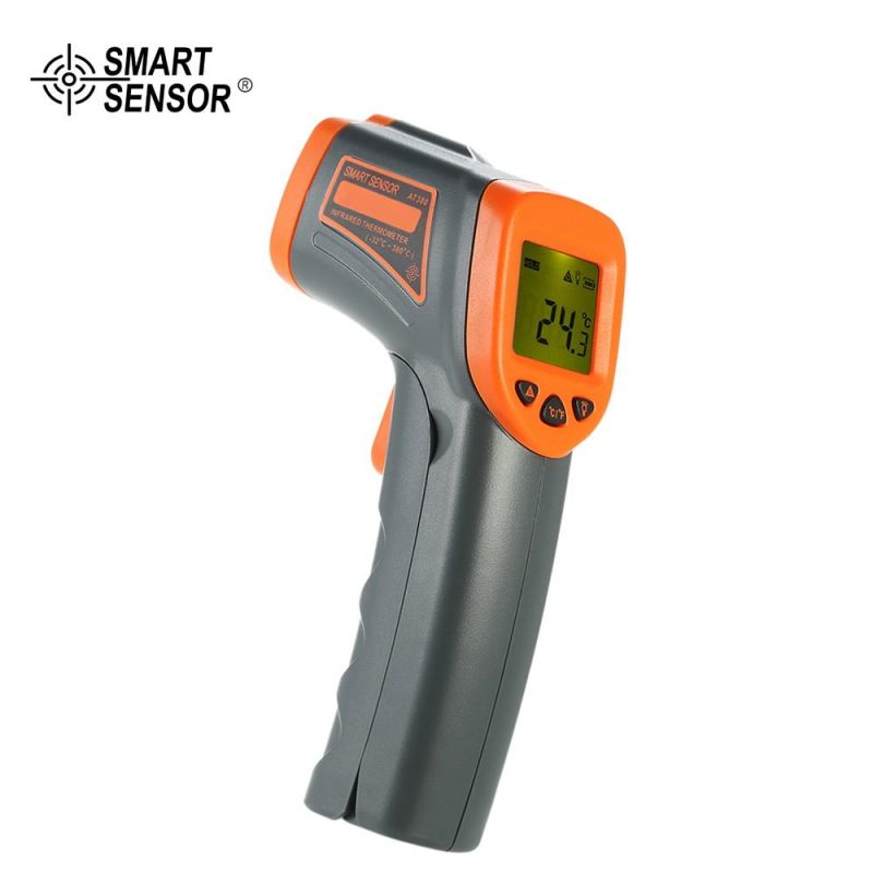 SMART SENSOR -32～380℃ 12:1 Portable Handheld Digital Non-contact Infrared Thermometer  |   Infrared Thermometer Infrared Thermometer Grey + Orange