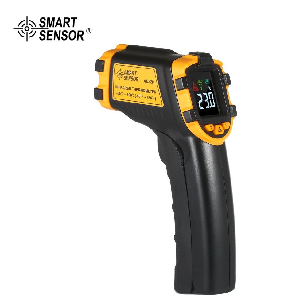 SMART SENSOR -50～390℃ 12:1 Mini Handheld Digital Non-contact IR Infrared Thermometer  |   Infrared Thermometer Infrared Thermometer Black + Yellow