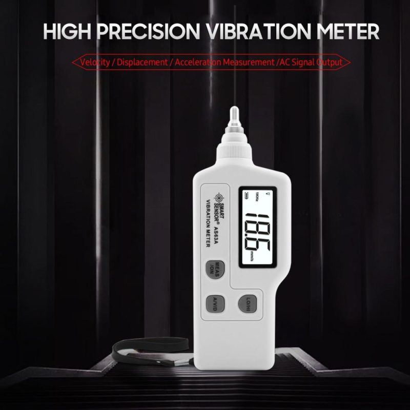 SMART SENSOR AS63A Digital Vibration Meter with LCD Screen Vibration Analyzer Tester AC Output Acceleration / Velocity / Displacement Measurement  |   Other Instruments Measurement & Analysis Instruments Other Instruments