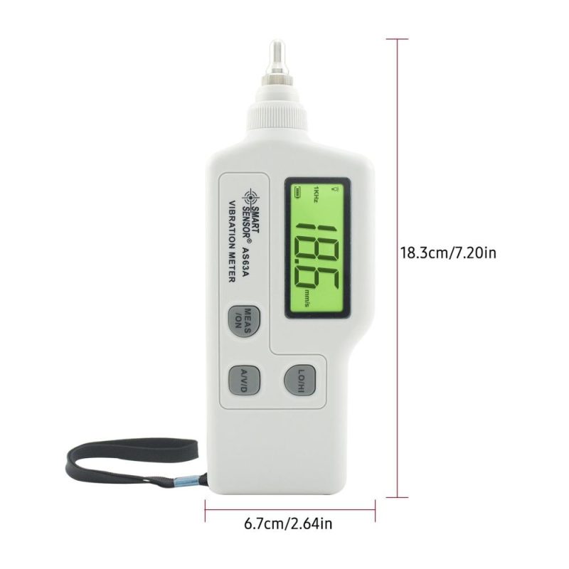 SMART SENSOR AS63A Digital Vibration Meter with LCD Screen Vibration Analyzer Tester AC Output Acceleration / Velocity / Displacement Measurement  |   Other Instruments Measurement & Analysis Instruments Other Instruments