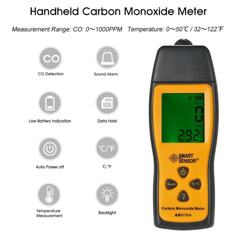 SMART SENSOR Handheld Carbon Monoxide Meter  |   Gas detection equipment Gas detection equipment Gas detection equipment