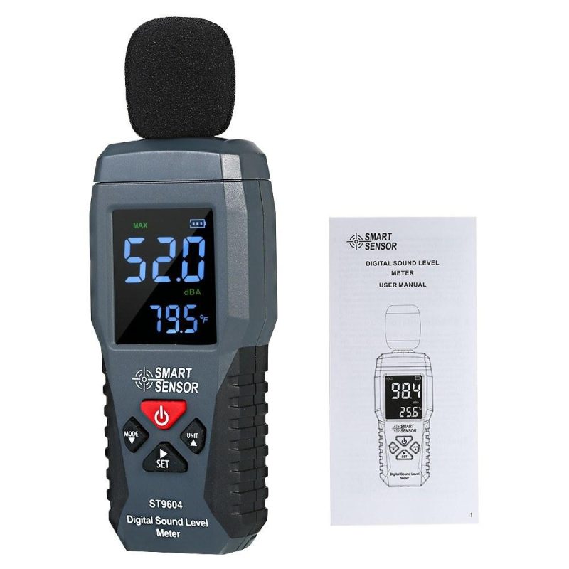 SMART SENSOR Mini Digital Sound Level Meter LCD Display Noise Meter Noise Measuring Instrument Decibel Tester 30-130dBA ST9604  |   Other Instruments Measurement & Analysis Instruments Black