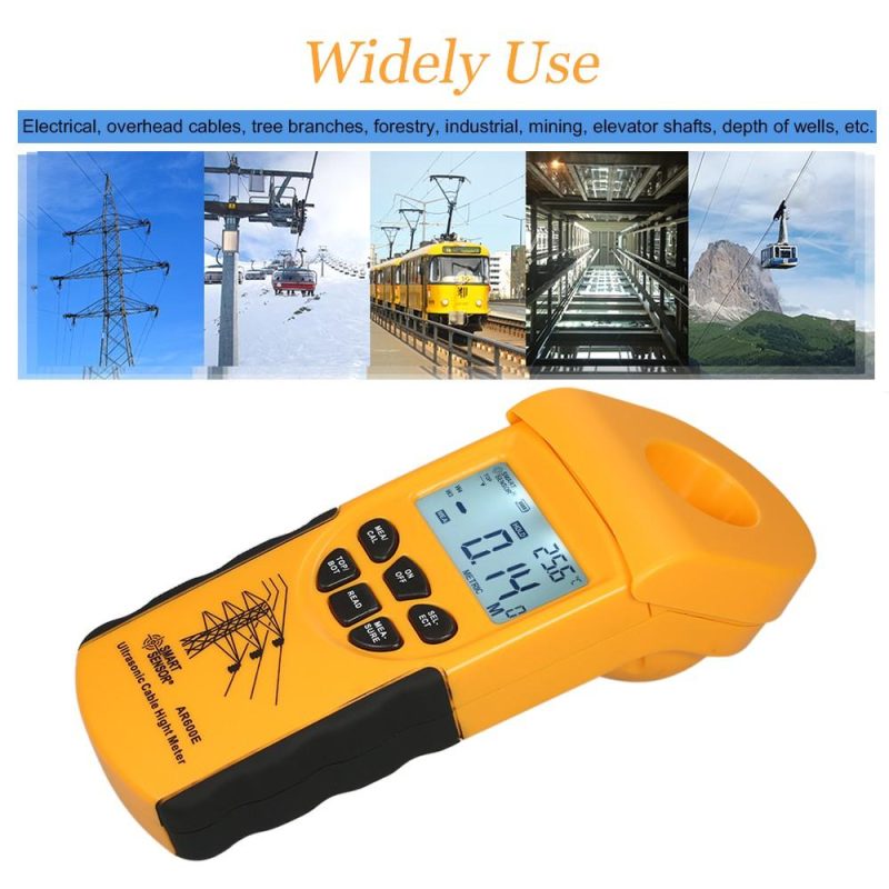 SMART SENSOR Professional Digital LCD Ultrasonic Cable Height Meter Handheld Height Cable Tester Measuring the Height of Overhead Cables 3-23m  |   Other Instruments Measurement & Analysis Instruments Other Instruments