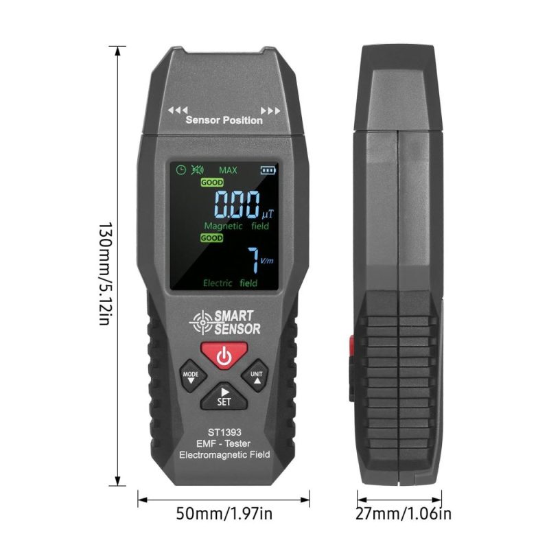 SMART SENSOR ST1393 EMF Meter Electromagnetic Field EMF Detector  Handheld Mini Digital LCD Electromagnetic Field Radiation Tester  |   Other Nature Element Measurements Measurement & Analysis Instruments Black