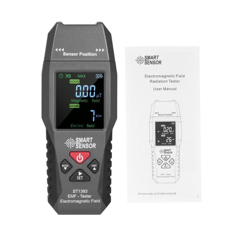 SMART SENSOR ST1393 EMF Meter Electromagnetic Field EMF Detector  Handheld Mini Digital LCD Electromagnetic Field Radiation Tester  |   Other Nature Element Measurements Measurement & Analysis Instruments Black