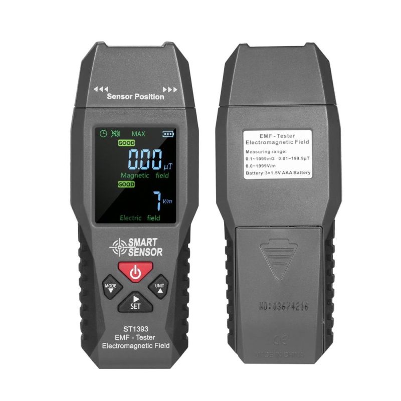 SMART SENSOR ST1393 EMF Meter Electromagnetic Field EMF Detector  Handheld Mini Digital LCD Electromagnetic Field Radiation Tester  |   Other Nature Element Measurements Measurement & Analysis Instruments Black